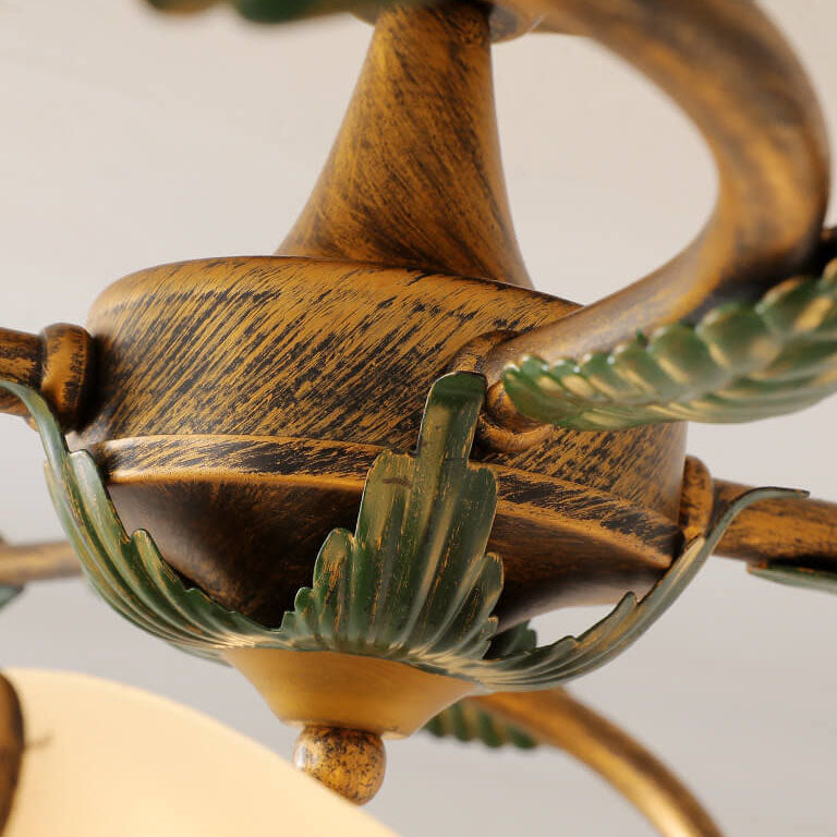 Modern Idyllic Iron Flower Branch Semi-Flush Mount Lighting - 6/8/10 Light