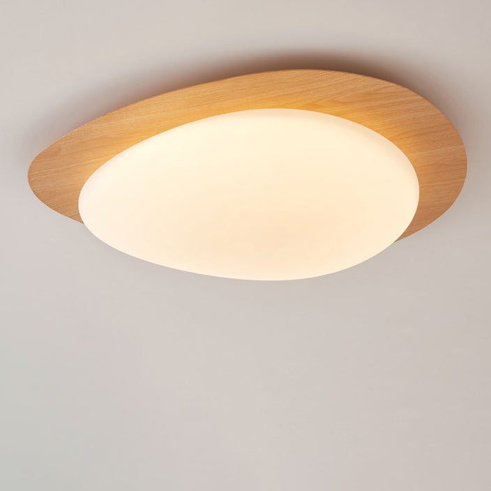 Contemporary Scandinavian Pebble Shape LED Flush Mount Ceiling Light for Bedroom