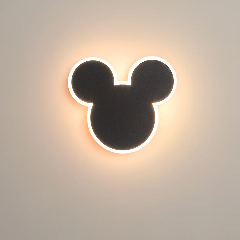 Cartoon Creative Mouse Rabbit LED Wall Sconce Lamp Cute Night Light Kids Room Decor Nursery Lighting Creative Wall Fixture Funny Animal Design Energy Efficient Light for Children's Bedroom Modern Home Décor Unique Gift Idea for Kids Fun Cartoon Character