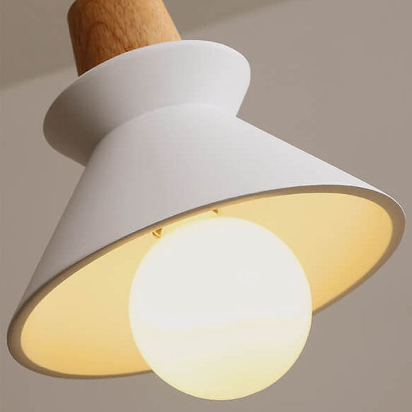 Nordic Minimalist Macaron Wood Cement Pendant Light - 1-Light Design for Modern Home Decor