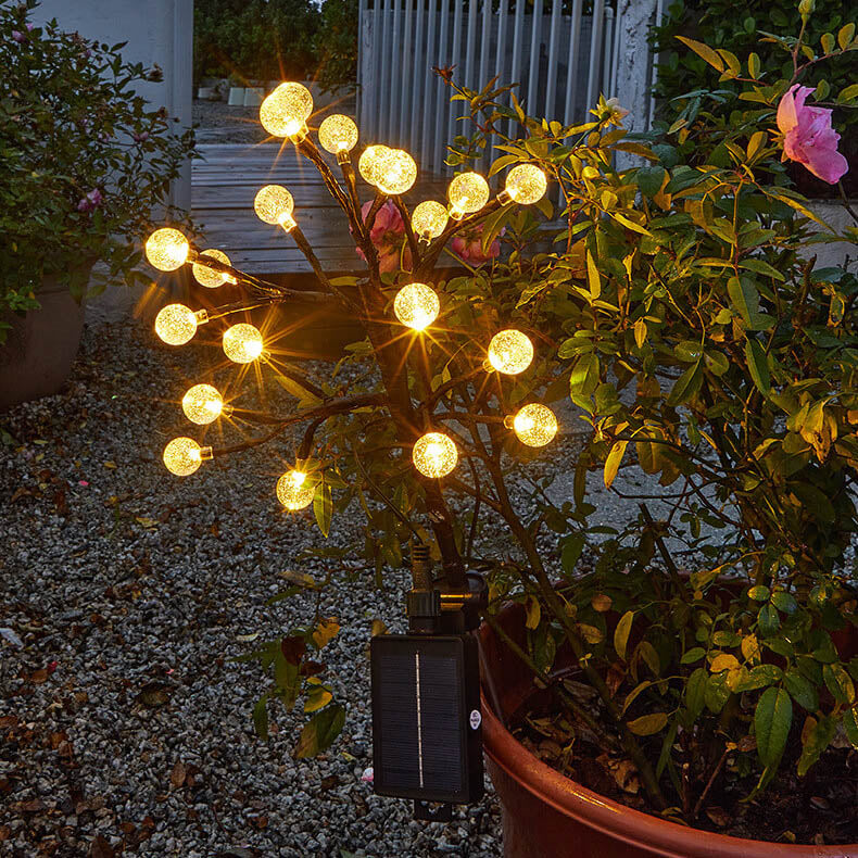 Solar Modern ABS Crystal Branch Outdoor LED Light - Decorative Ground Plug Design