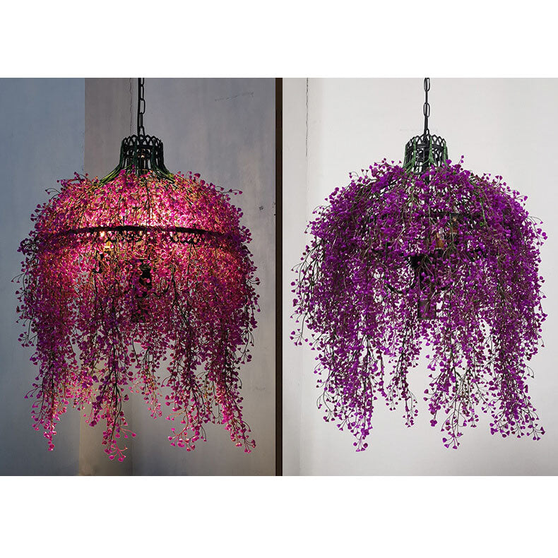Creative Plant Vine Chandelier - 3-Light Decor Fixture