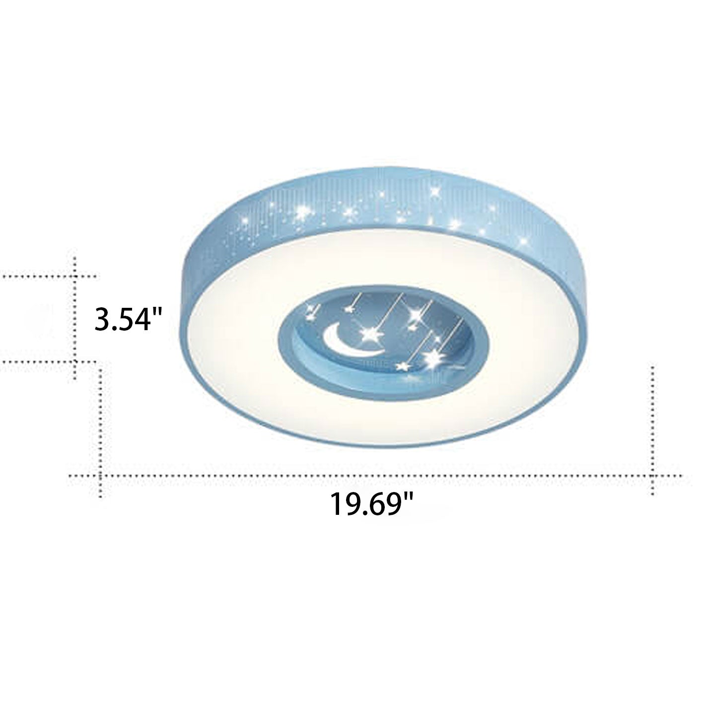 Modern Minimalist Starry Sky Round LED Flush Mount Ceiling Light for Kids Bedroom, Nursery, Playroom, Energy Efficient Kids Lighting, Decorative Star Pattern Ceiling Fixture, Adjustable Brightness, Easy Installation, Soft Warm Light for Child’s Space