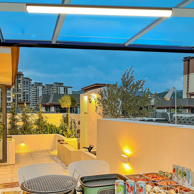 Modern Minimalist Aluminum LED Flush Mount Ceiling Light for Outdoor Patio