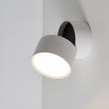 Modern Minimalist Round Aluminium Rotatable Folding LED Wall Sconce for Living Room & Bedroom
