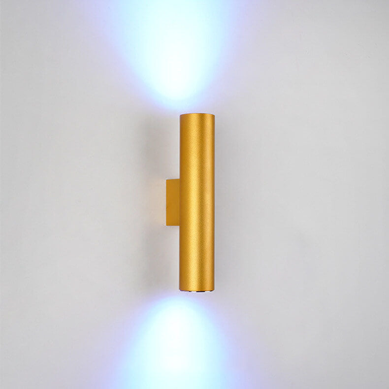 Modern Minimalist Round Aluminum 2-Light Wall Sconce for Bedroom