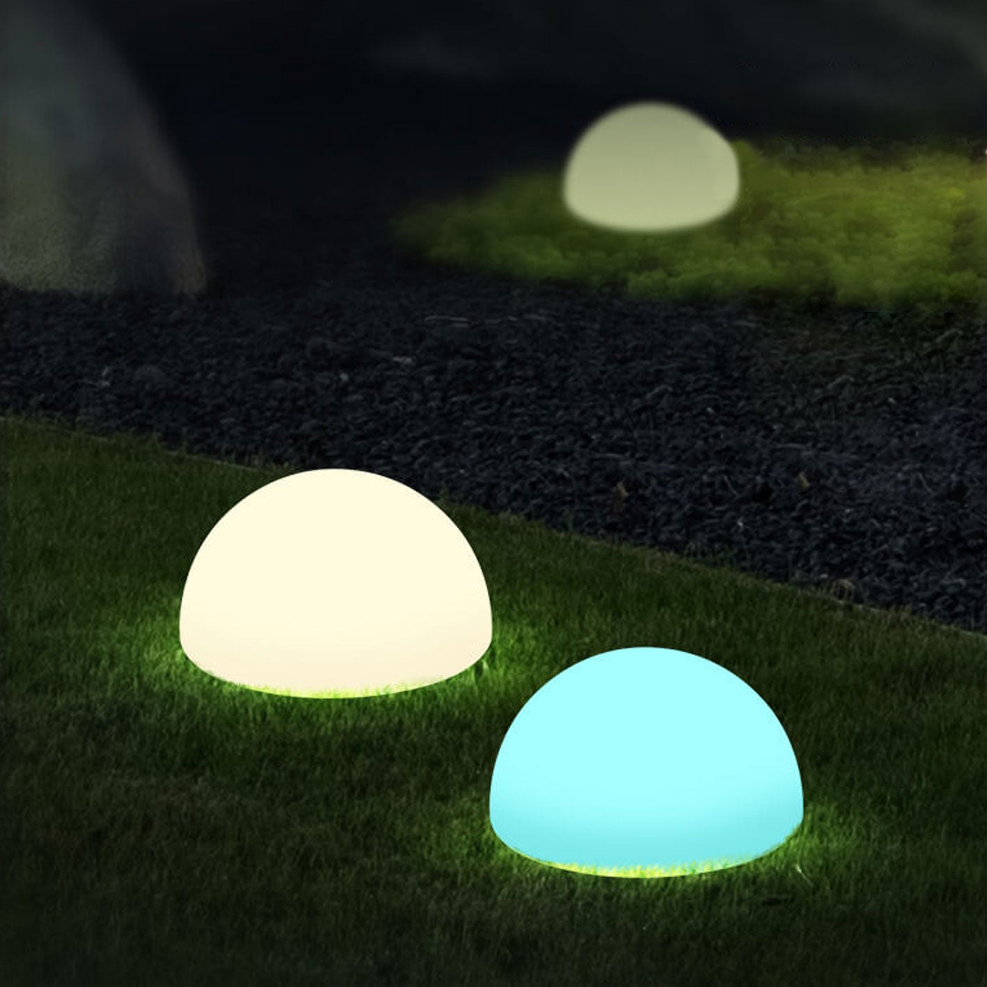 Solar Waterproof PE Spherical LED Lawn Light | Outdoor Decorative Lighting