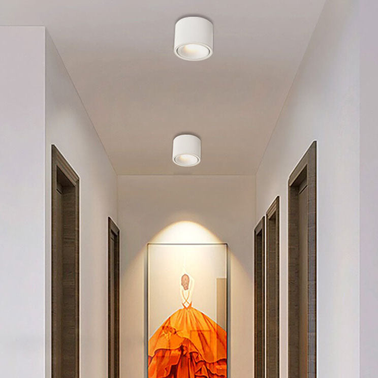 Modern Minimalist Aluminum Round LED Flush Mount Spotlight for Living Room
