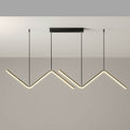 Modern Minimalist N Shaped LED Chandelier - Aluminum & Silicone for Dining Room