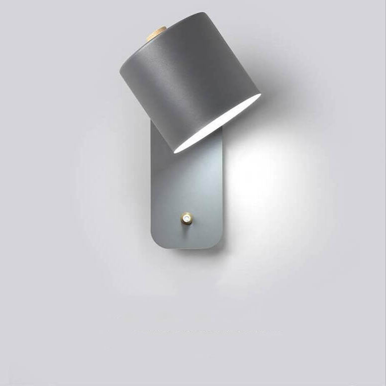 Nordic Macaron Cylinder Rotatable 1-Light Wall Sconce Lamp