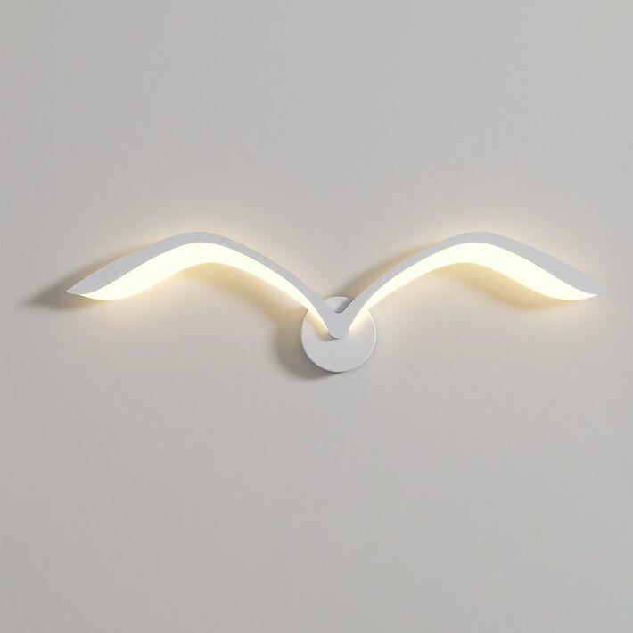Nordic Minimalist Seagull Acrylic LED Wall Sconce Lamp - Modern Lighting Design, Energy-Efficient, Home Décor, Scandinavian Style, Adjustable Brightness