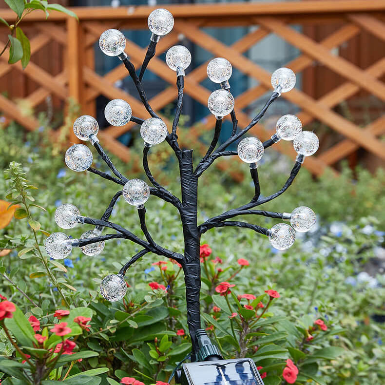 Solar Modern ABS Crystal Branch Outdoor LED Light - Decorative Ground Plug Design