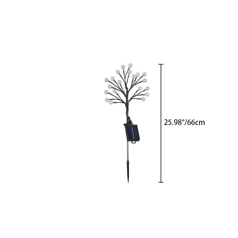 Solar Modern ABS Crystal Branch Outdoor LED Light - Decorative Ground Plug Design