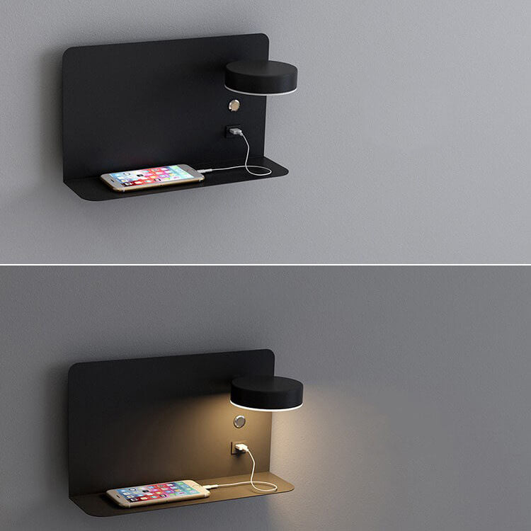 Modern Iron Square LED Wall Sconce Lamp USB Rechargeable