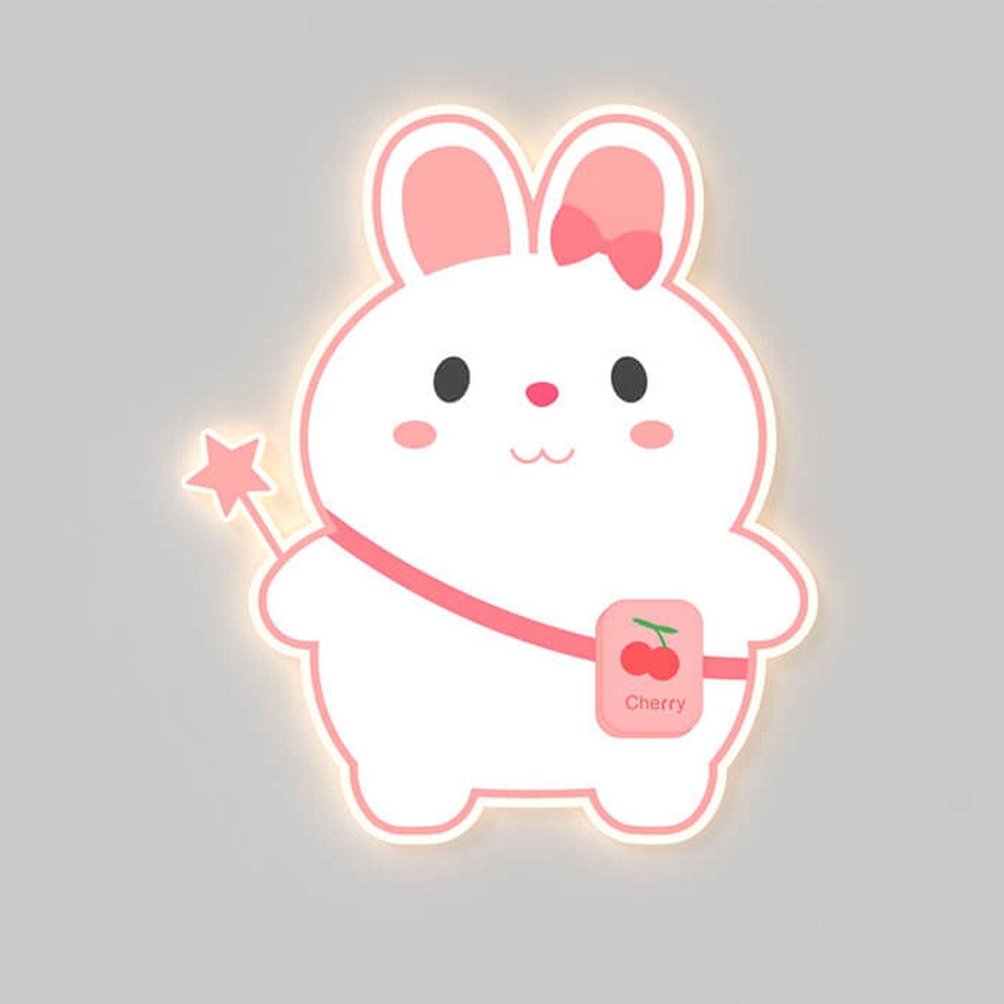 Creative Cartoon Rabbit Unicorn Kids LED Wall Sconce Lamp Night Light for Nursery Bedroom Home Decor Cute Animal Design Battery Operated Soft Glow Accent Light for Children's Room Playroom Wall Decor Gifts for Kids