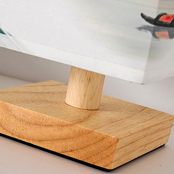 Contemporary USB LED Table Lamp - Stylish Bedroom Lighting Square Design