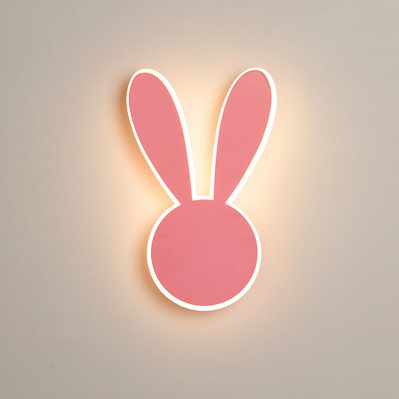 Cartoon Creative Mouse Rabbit LED Wall Sconce Lamp Cute Night Light Kids Room Decor Nursery Lighting Creative Wall Fixture Funny Animal Design Energy Efficient Light for Children's Bedroom Modern Home Décor Unique Gift Idea for Kids Fun Cartoon Character