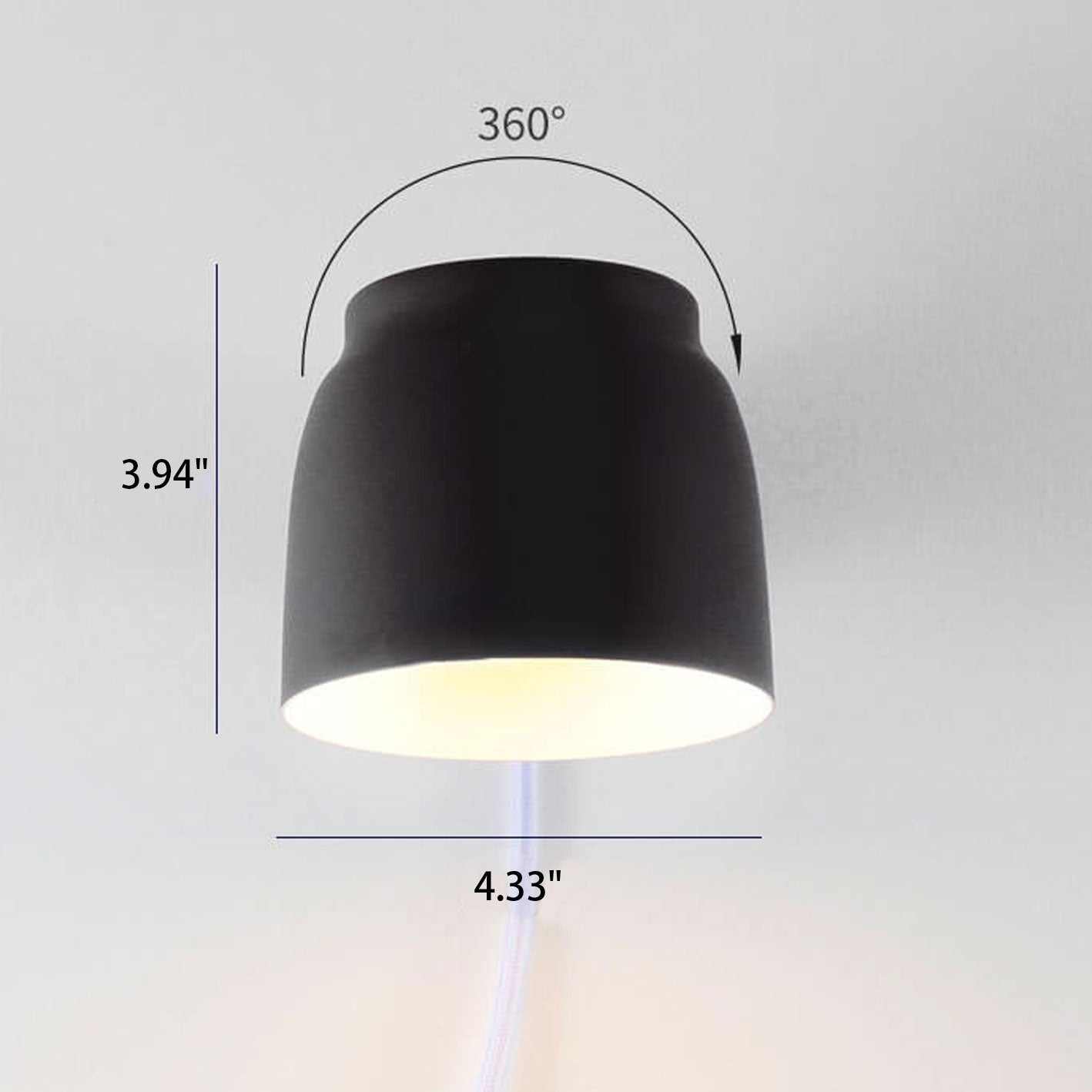 Nordic Minimalist Column Barrel Wall Sconce - 1-Light Rotatable Lamp