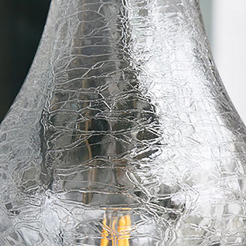 Vintage Iron Glass Candelabra Table Lamp for Bedroom Lighting