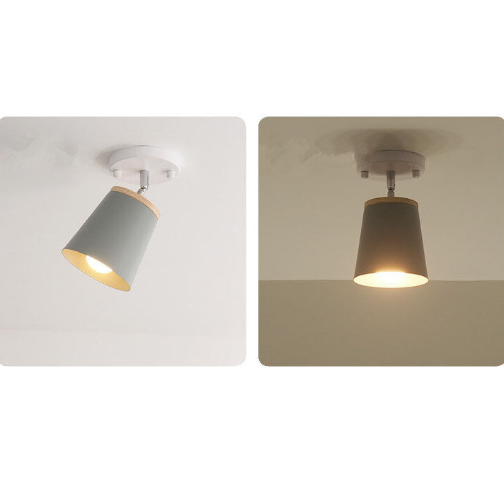 Nordic Macaron Semi-Flush Mount Ceiling Light - Modern Design, Minimalist Style, Adjustable Lighting, Living Room Fixture