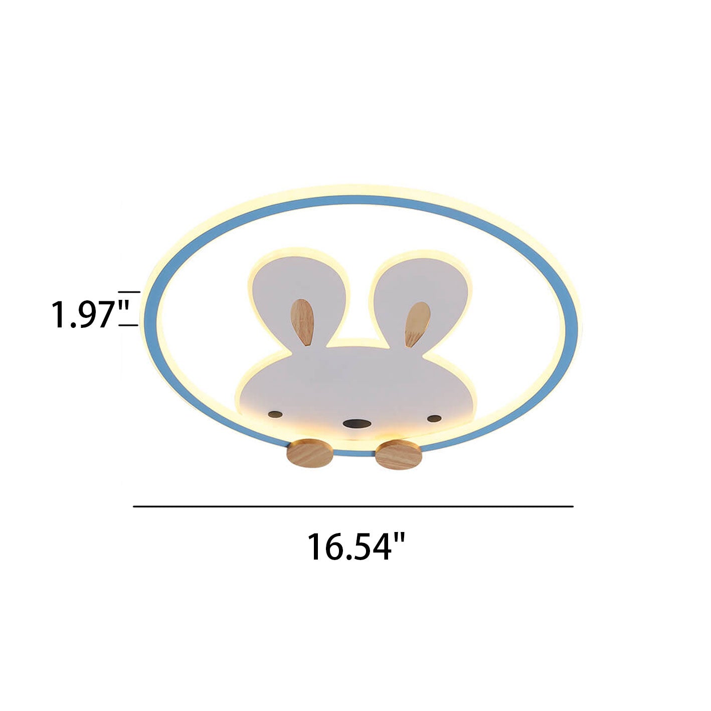 Childlike Modern Cartoon Rabbit LED Flush Mount Light Ceiling Fixture Cute Bunny Design for Kids Room Nursery Playroom Aesthetic Lighting Decor Kids Bedroom Illumination Creative Playful Home Lighting Children's Room Ceiling Light