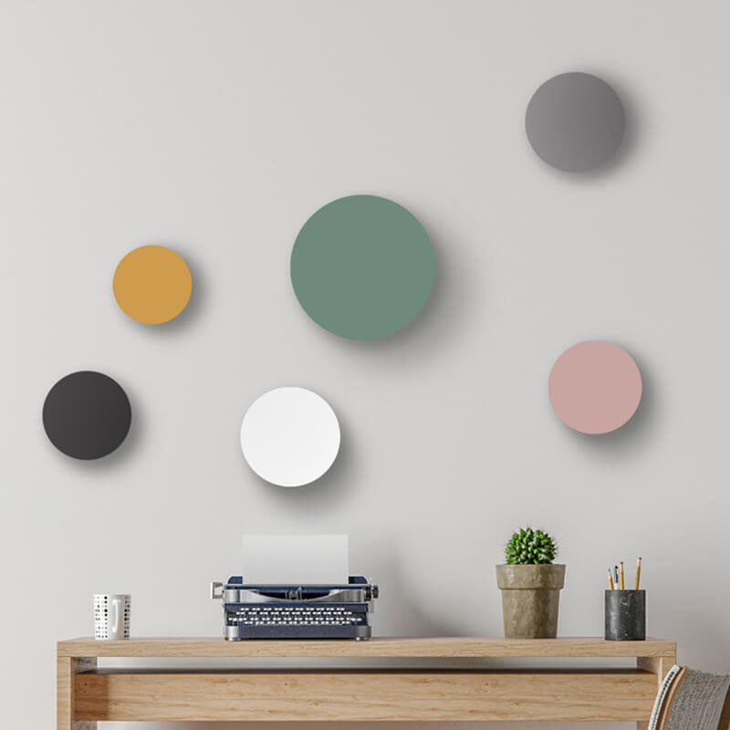 Colorful Modern Minimalist Round Iron LED Wall Sconce Lamp