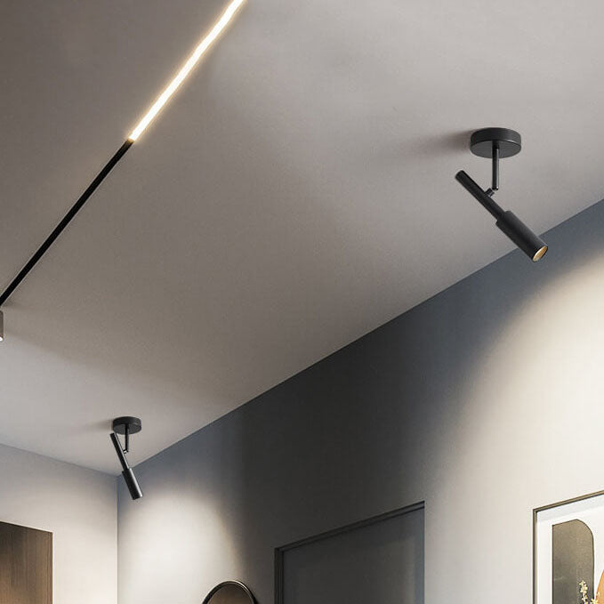 Modern Minimalist LED Spotlight Semi-Flush Mount Ceiling Light for Living Room