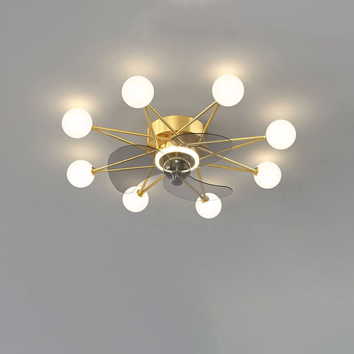 Modern Minimalist Star LED Flush Mount Ceiling Fan Light