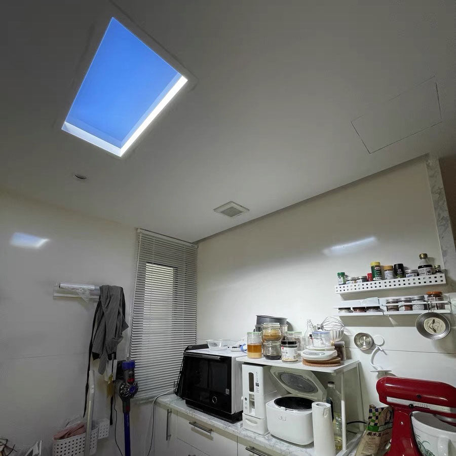 Modern Minimalist Blue Sky LED Ceiling Light - Flush Mount for Living Room