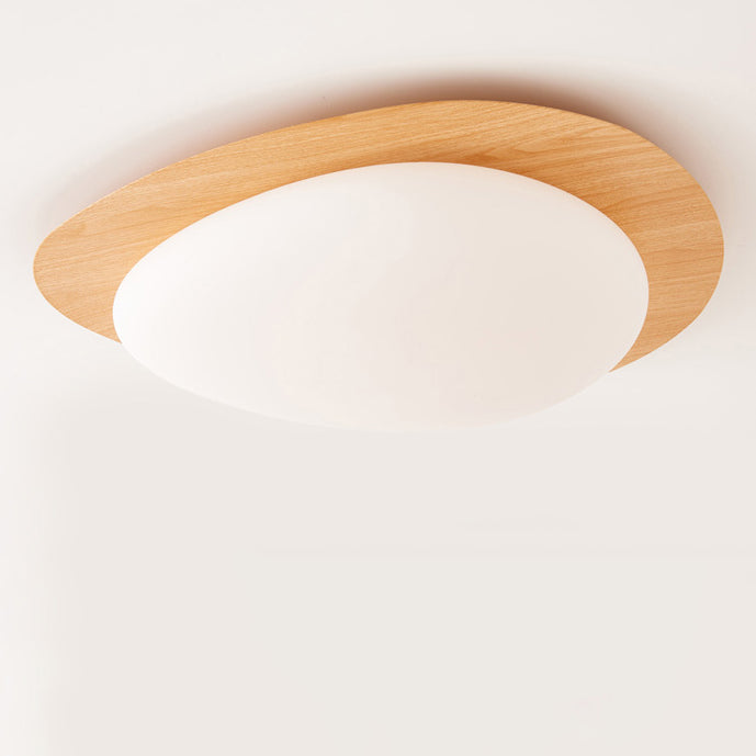 Contemporary Scandinavian Pebble Shape LED Flush Mount Ceiling Light for Bedroom