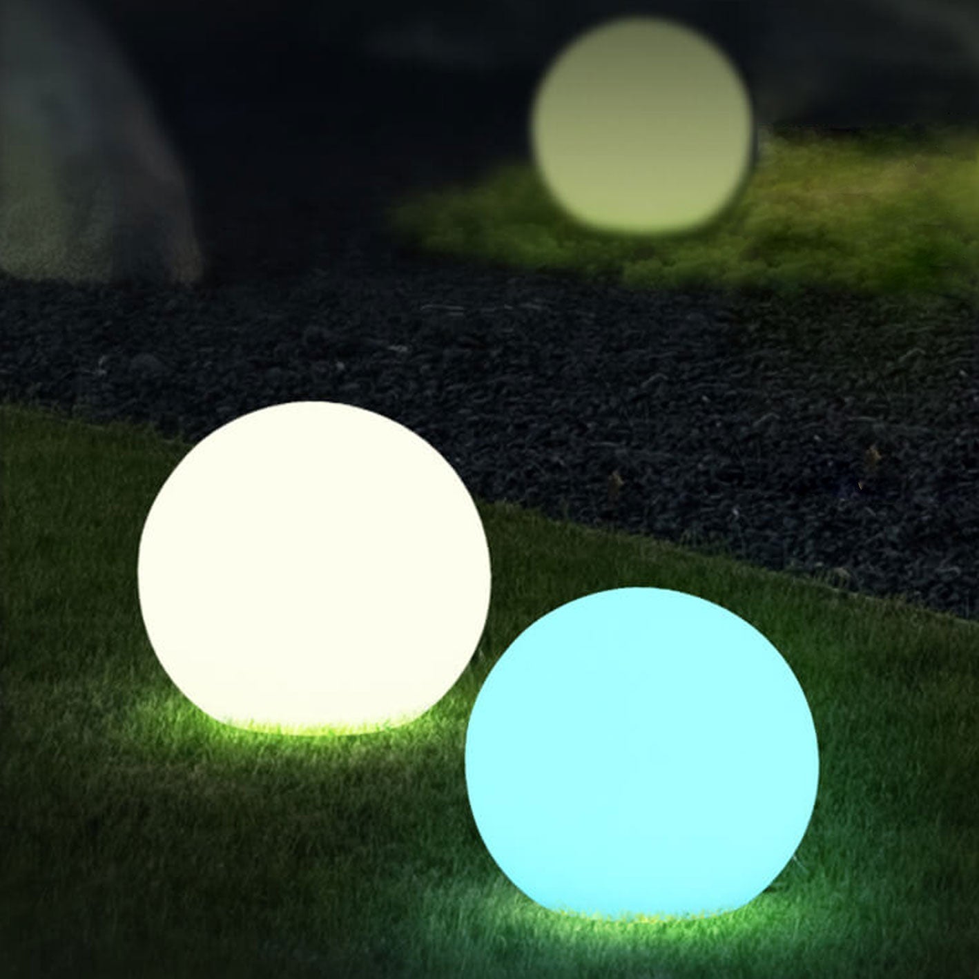 Solar Waterproof PE Spherical LED Lawn Light | Outdoor Decorative Lighting