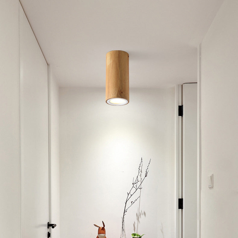 Nordic Creative Log Tube LED Flush Mount Ceiling Light