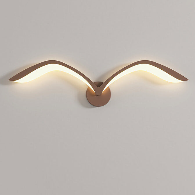 Nordic Minimalist Seagull Acrylic LED Wall Sconce Lamp - Modern Lighting Design, Energy-Efficient, Home Décor, Scandinavian Style, Adjustable Brightness