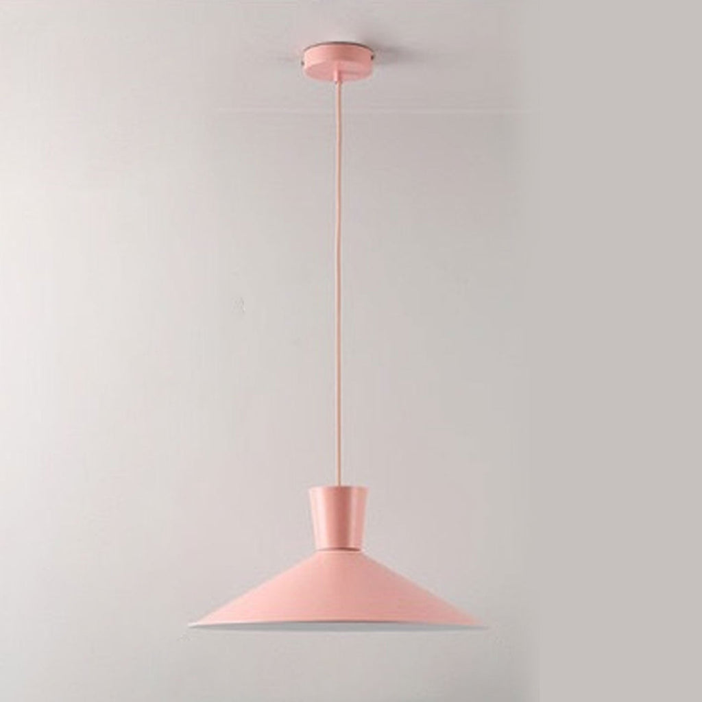 Nordic Minimalist Macaron 1-Light Pendant Light – Modern Solid Color Design