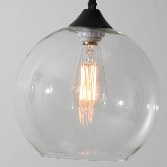 Modern Minimalist Stained Glass Iron 1-Light Pendant for Living Room