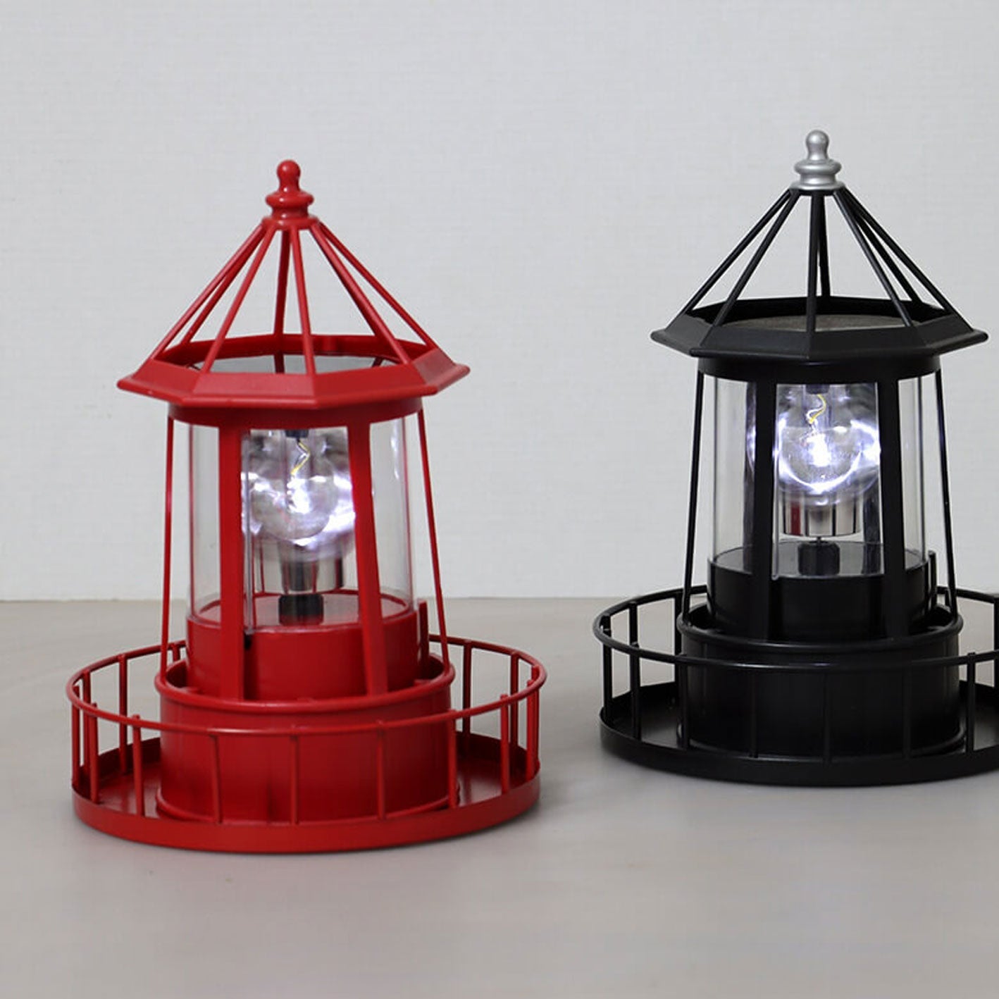 Solar Rotating Tower LED Garden Light - Creative Resin Landscape Decoration