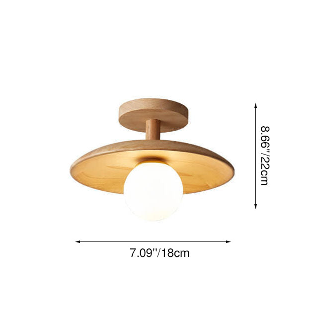 Nordic Wooden Dome 1-Light Semi-Flush Mount Ceiling Light 

Illuminate your space with a sleek Nordic design. This semi-flush mount ceiling light features a stylish wooden dome, ideal for modern, minimalist, or Scandinavian interiors. Perfect for living r