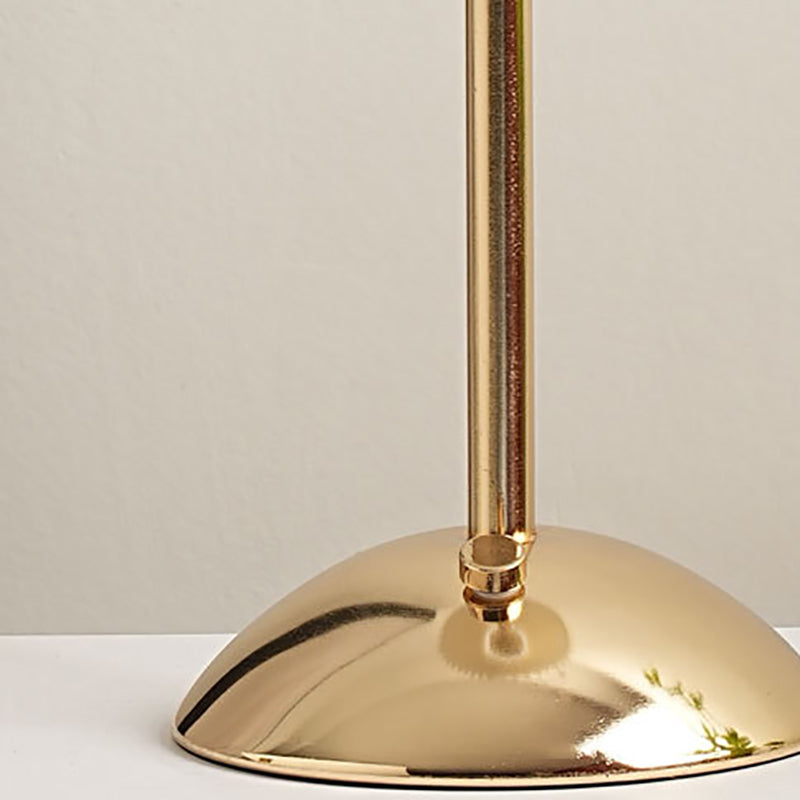 Contemporary Scandinavian Rechargeable Conic Pleated Table Lamp for Bedside