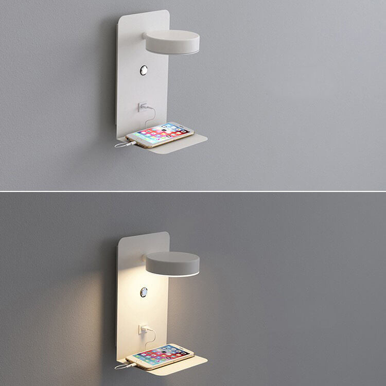Modern Iron Square LED Wall Sconce Lamp USB Rechargeable