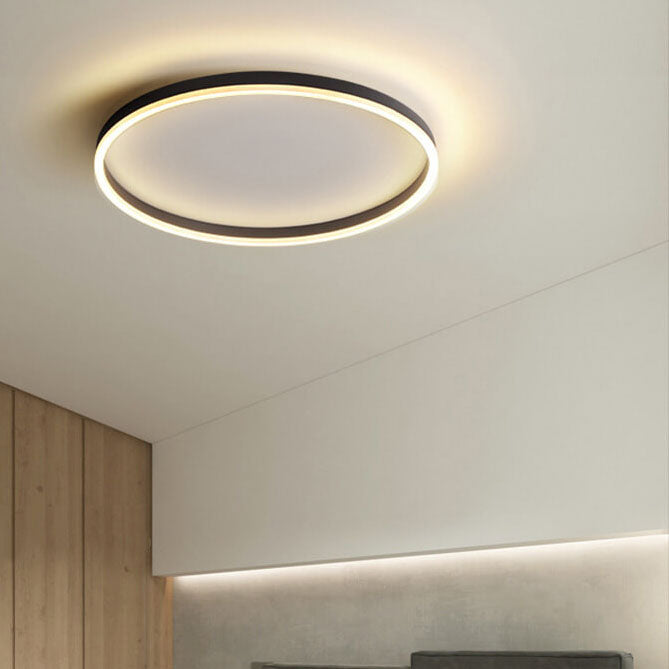 Nordic Minimalist Circle Ring LED Flush Mount Ceiling Light - Iron & Acrylic Design