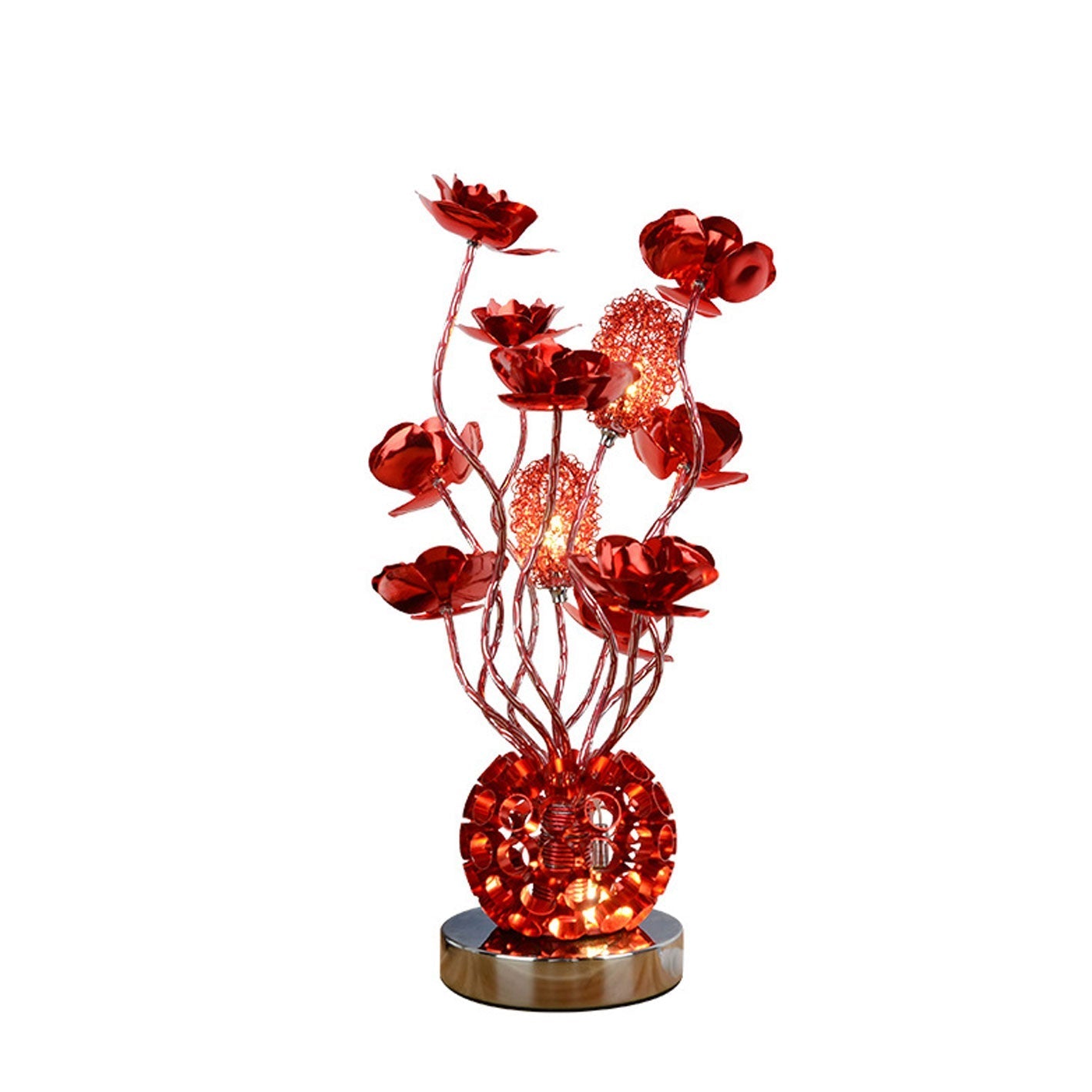 European Rose Aluminum LED Table Lamp - Modern Desk Light, Stylish Home Decor, Energy-Efficient Lighting, Contemporary Nightstand Lamp, USB Rechargeable, Adjustable Brightness, Minimalist Design, Bedroom and Living Room Essentials