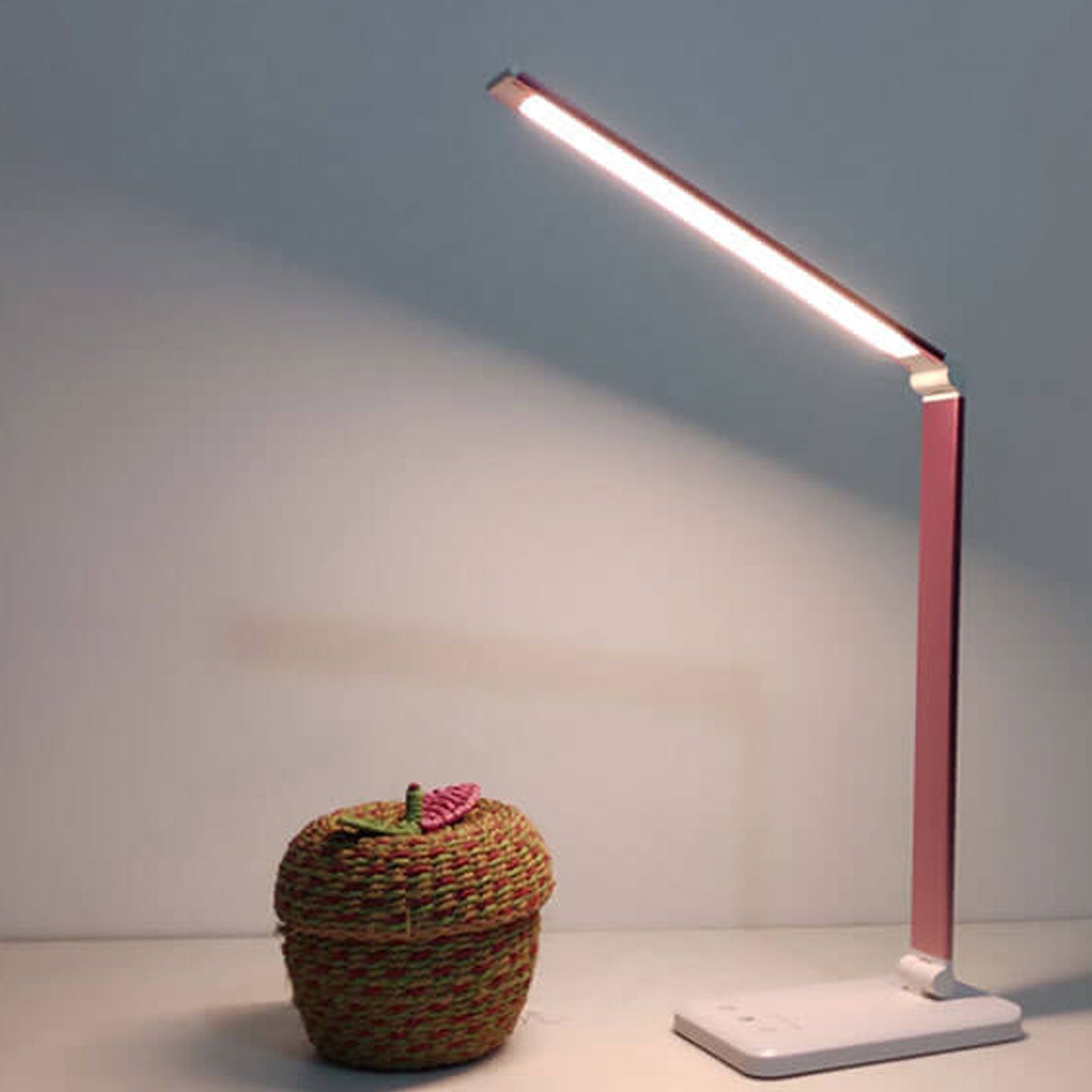 Folding Wireless Rechargeable LED Eye Protection Reading Desk Lamp with Adjustable Brightness, Touch Control, USB Charging, Modern Design for Home and Office, Portable Study Table Light