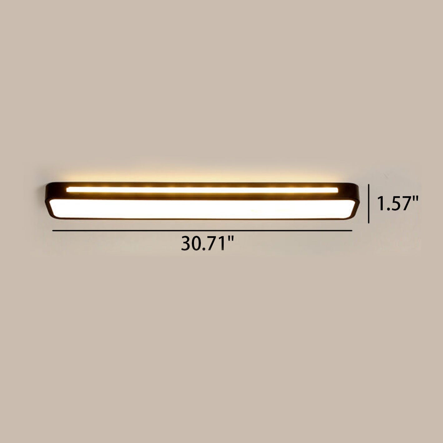 Nordic Minimalist Long LED Flush Mount Ceiling Light - Modern Design, Energy Efficient, Sleek Illumination