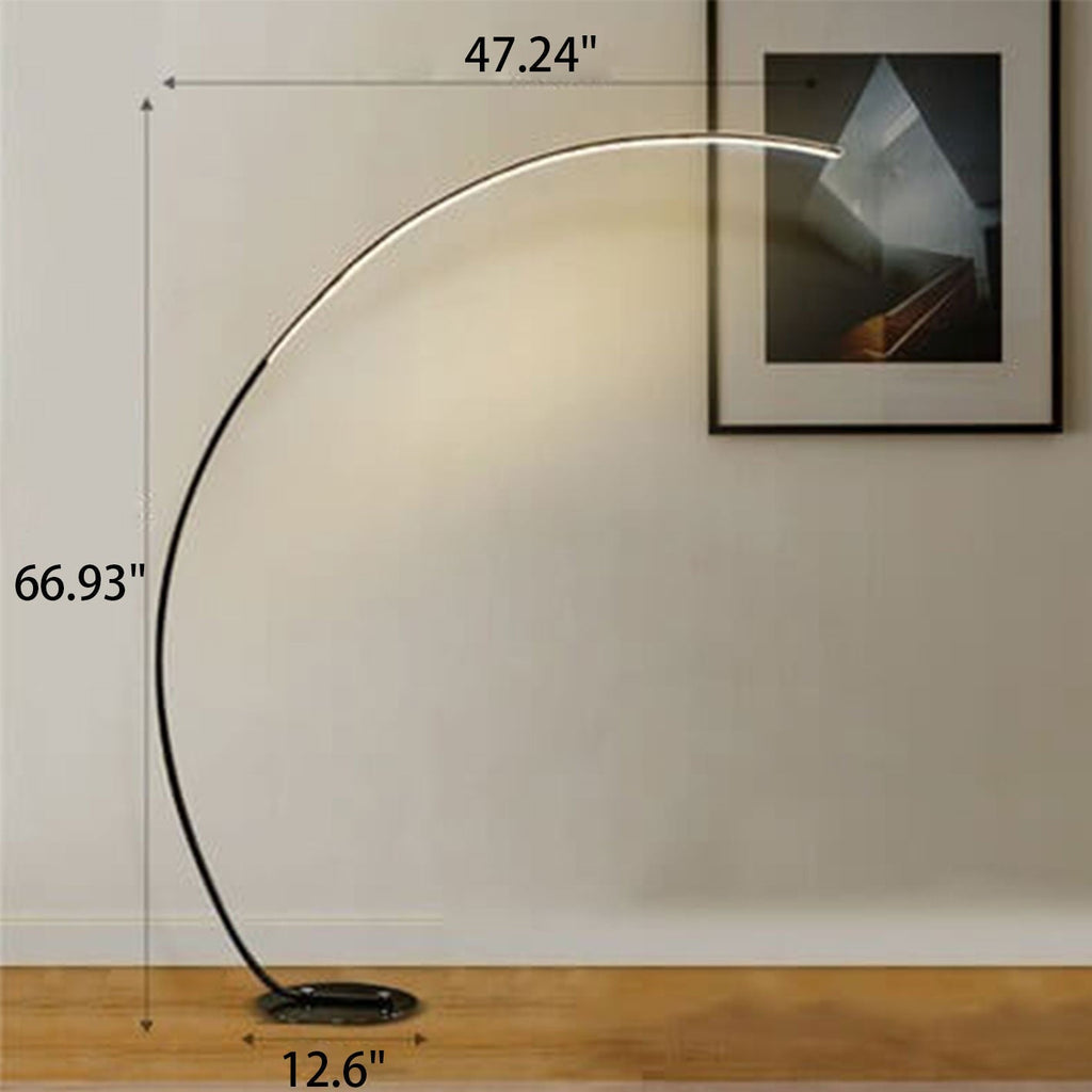 Minimalist Curved Line LED Aluminum Floor Lamp