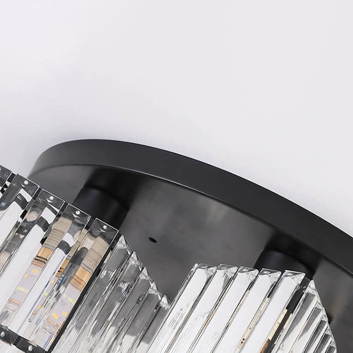 Modern Luxury Diamond Shaped Iron Crystal Semi-Flush Mount Ceiling Light - 3/4/5/6 Light Fixture