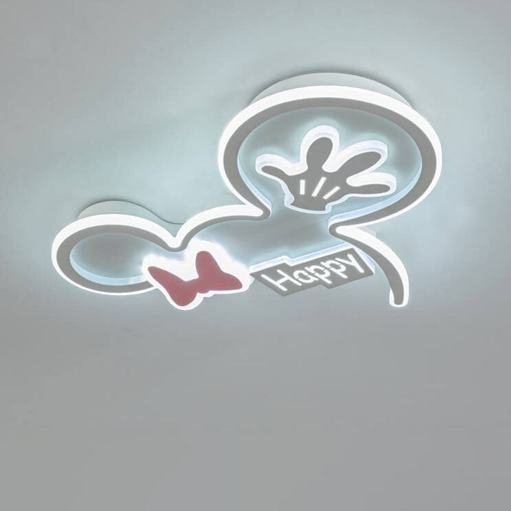 Minnie Mouse LED Flush Mount Ceiling Light for Kids' Rooms, Cartoon Ceiling Lighting, Disney Nursery Decor, Adjustable Brightness, Child-Friendly Design, Fun Bedroom Lighting, Cute Flush Mount Fixture for Girls, Kids' Ceiling Light Fixture, Playful Minnie