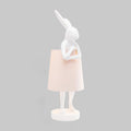 Nordic Apron Rabbit Resin 1-Light Table Lamp, Modern Scandinavian Lighting, Cute Rabbit Night Light, Decorative Desk Lamp for Kids Room, Contemporary Home Decor, Stylish Bedroom Accent, Unique Gift Idea for Animal Lovers, Eco-Friendly Resin Lamp