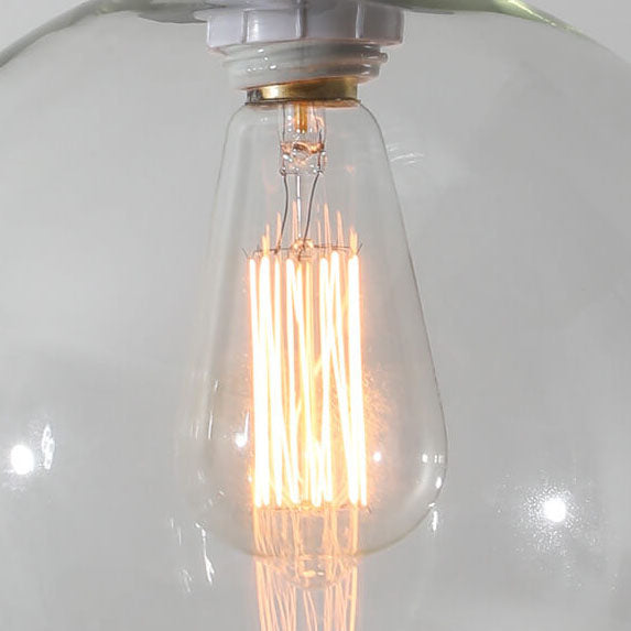 Modern Minimalist Stained Glass Iron 1-Light Pendant for Living Room