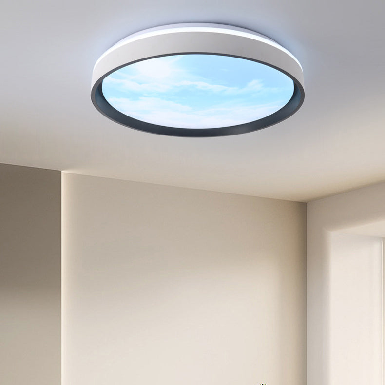 Modern Simplicity Iron Acrylic LED Ceiling Light - Round Square Rectangular Design for Living Room