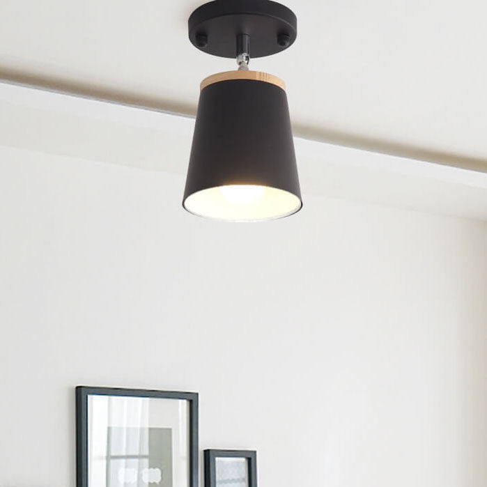 Nordic Macaron Semi-Flush Mount Ceiling Light - Modern Design, Minimalist Style, Adjustable Lighting, Living Room Fixture